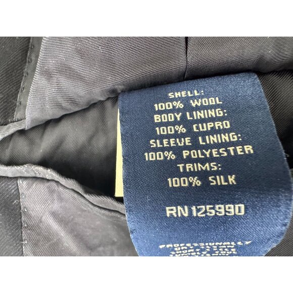 Loro Piana Faconnable Blazer Sport Coat 50R Navy Blue 2 Button Double Vent - Picture 5 of 12